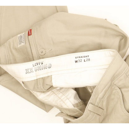 Levi's Men Beige Straight Regular Chino Jeans W32 L27