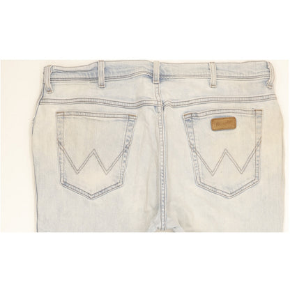 Wrangler Men Blue Straight Regular Stretch Jeans W40 L29