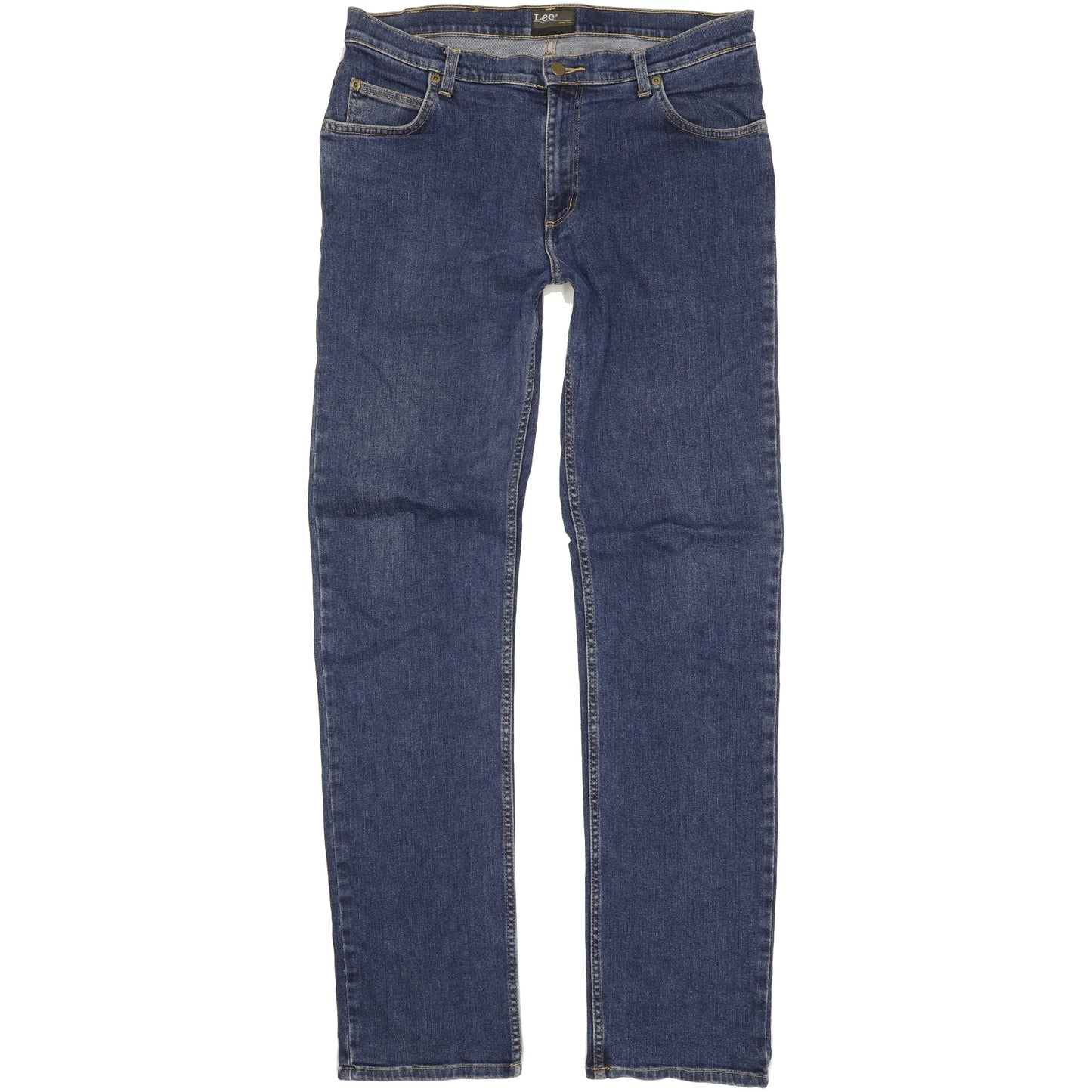 Lee Brooklyn Men Blue Straight Regular Stretch Jeans W34 L36