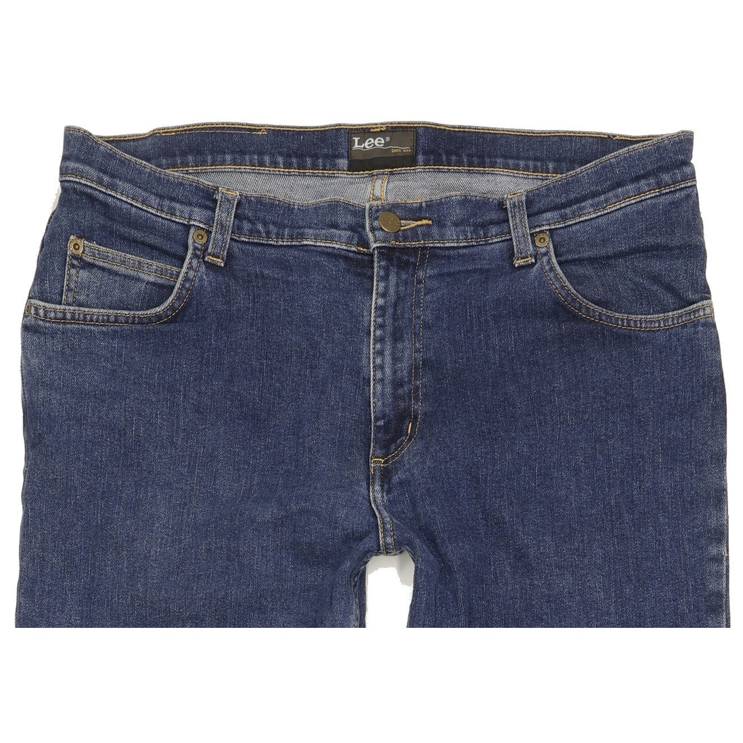 Lee Brooklyn Men Blue Straight Regular Stretch Jeans W34 L36