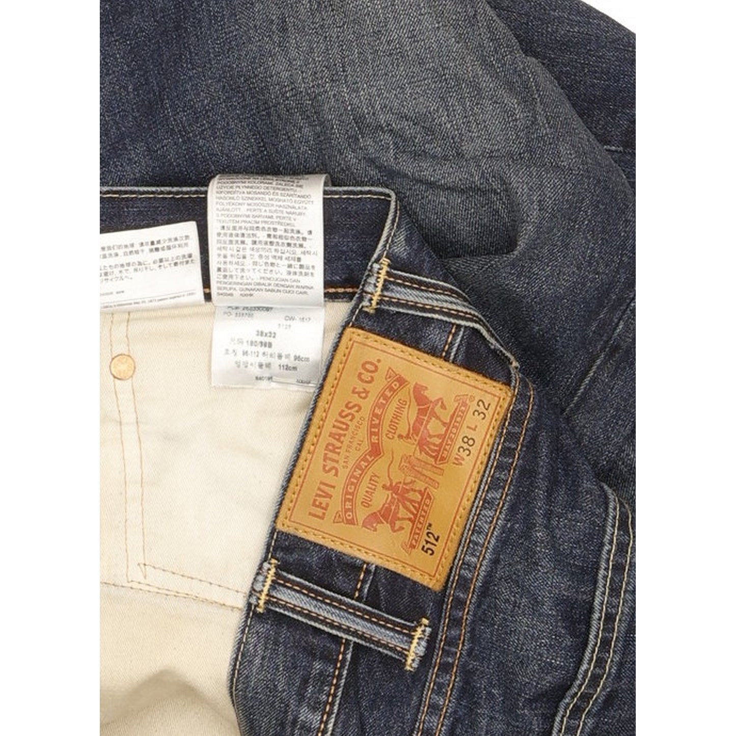 Levi's 512 Men Blue Tapered Slim Jeans W38 L31