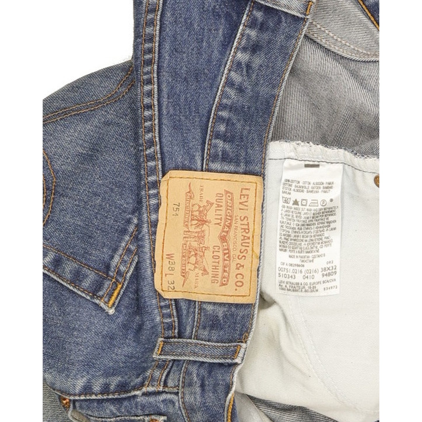 Levi's 751 Men Blue Straight Regular Jeans W38 L31