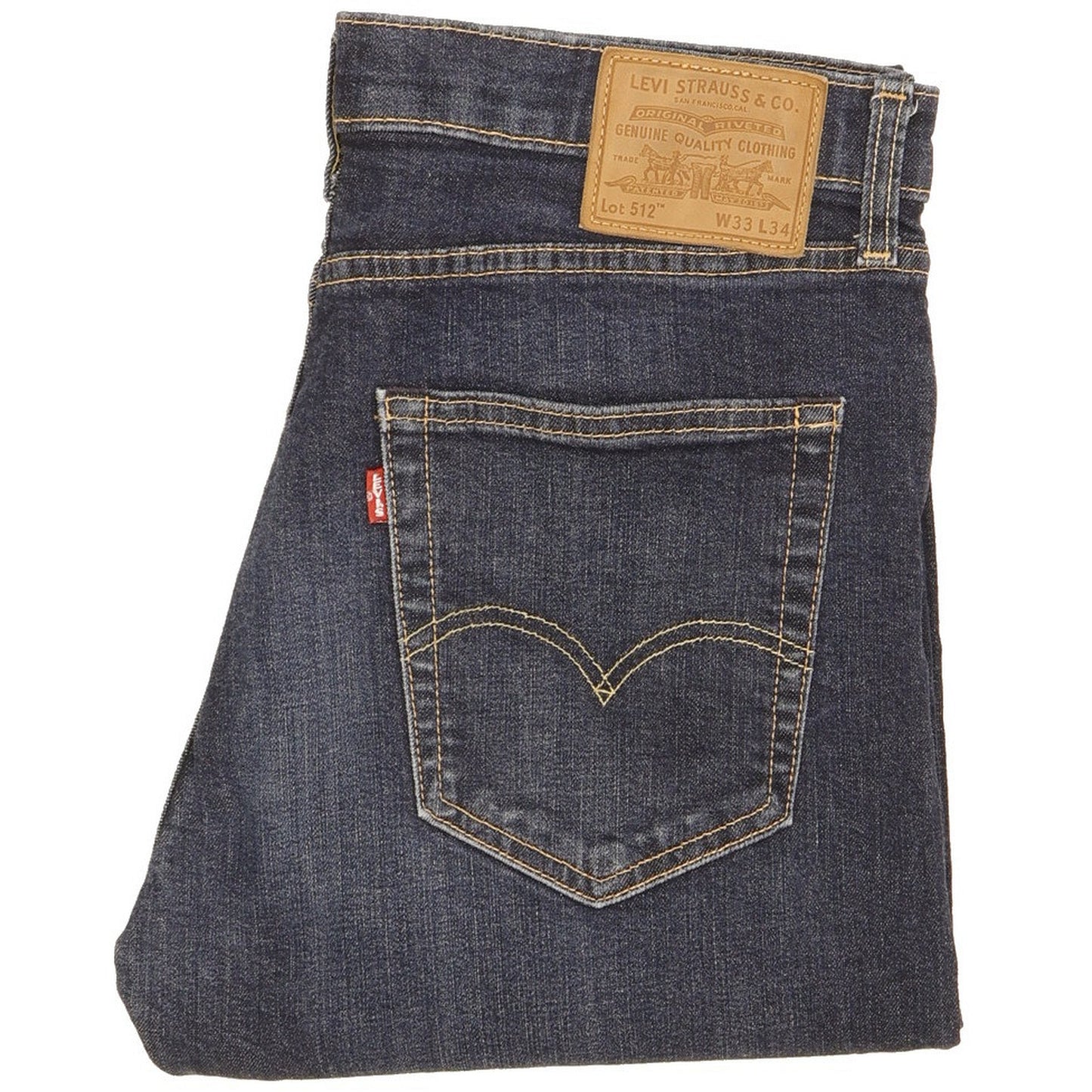 Levi's 512 Men Blue Tapered Slim Stretch Jeans W33 L32