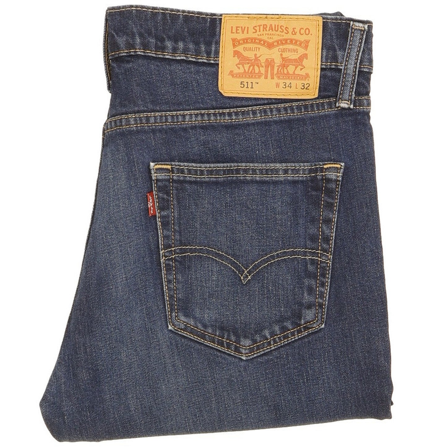 Levi's 511 Men Blue Straight Slim Stretch Jeans W34 L31