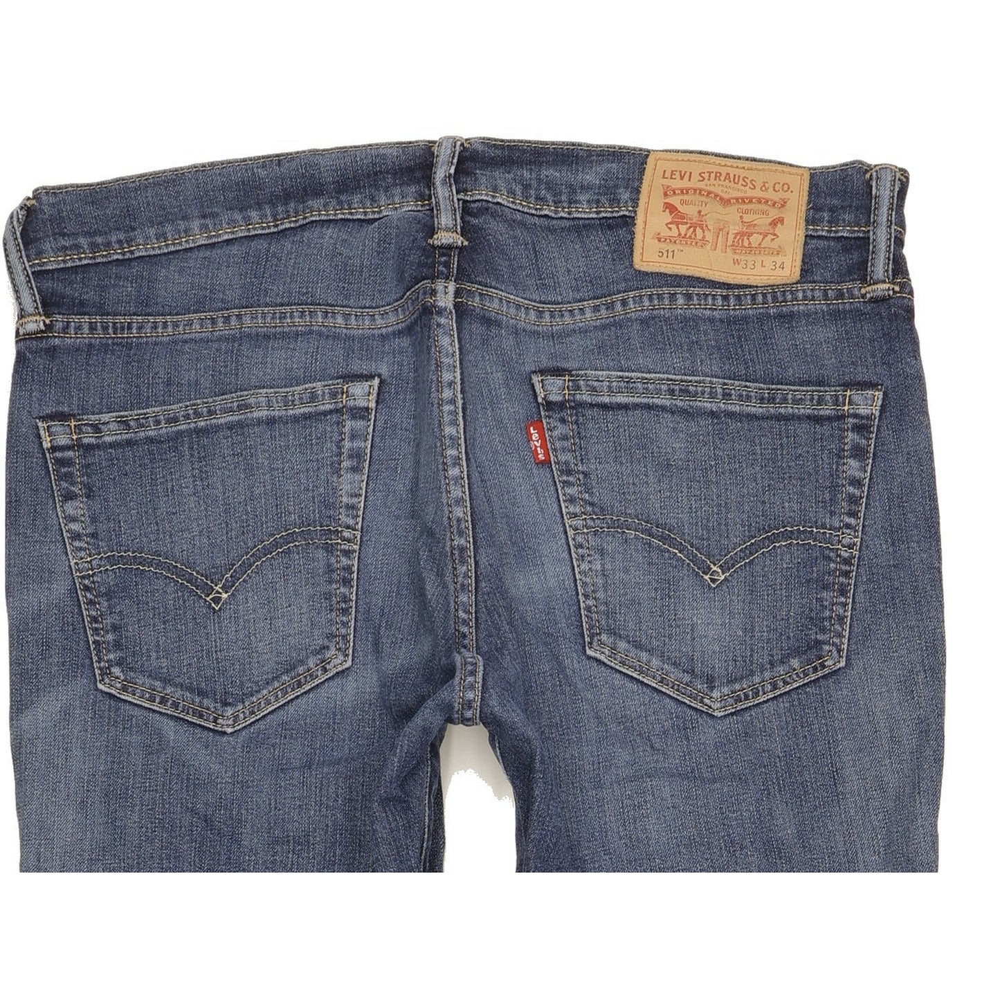 Levi's 511 Men Blue Straight Slim Stretch Jeans W33 L33