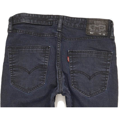 Levi's 511 Men Navy Straight Slim Stretch Jeans W32 L31