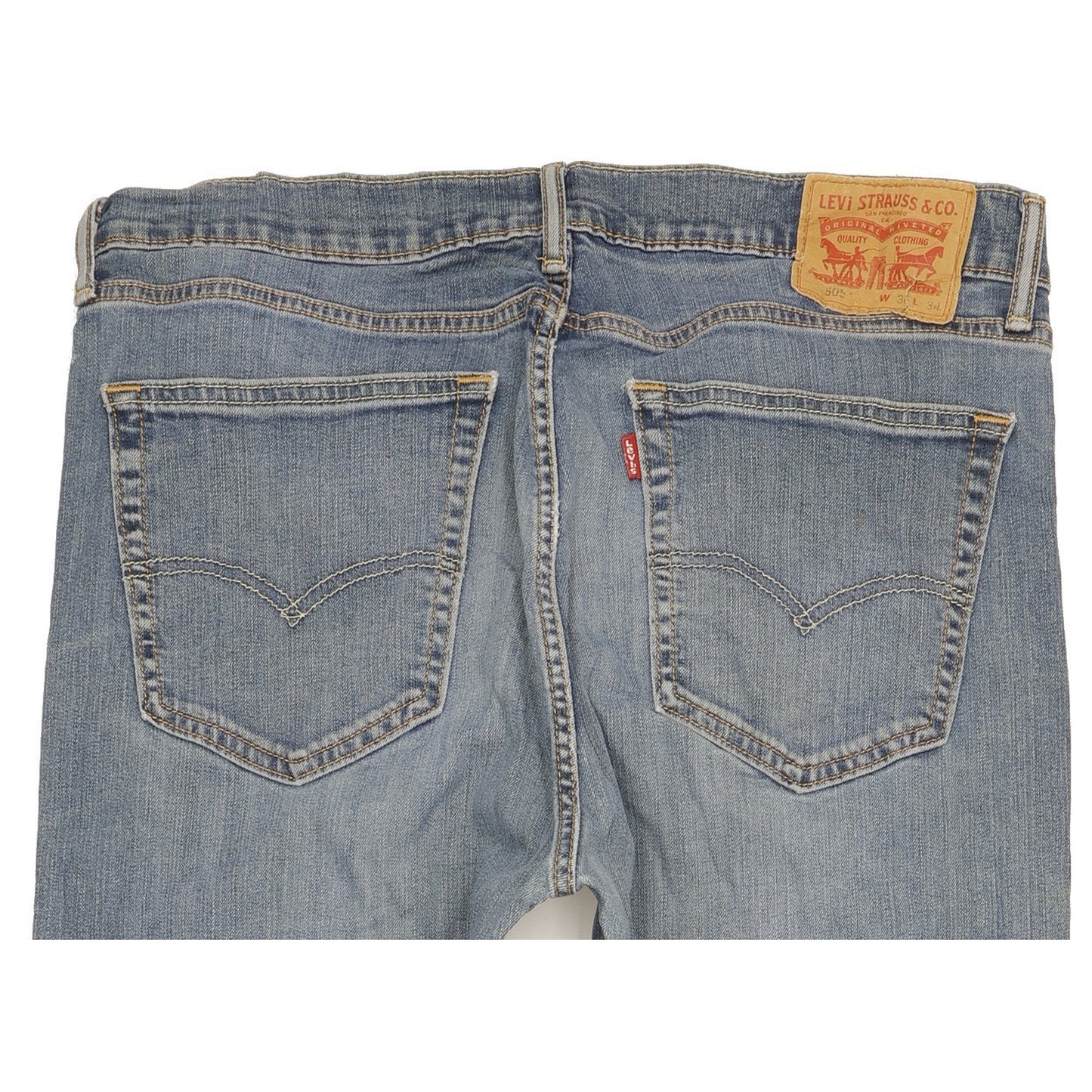 Levi's 505 Men Blue Straight Regular Stretch Jeans W36 L33
