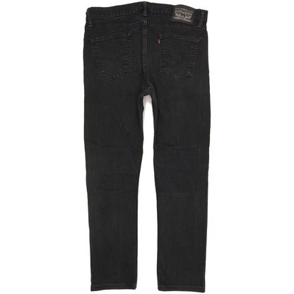 Levi's Men Black Straight Regular Stretch Jeans W33 L29