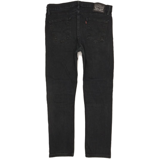 Levi's Men Black Straight Regular Stretch Jeans W33 L29