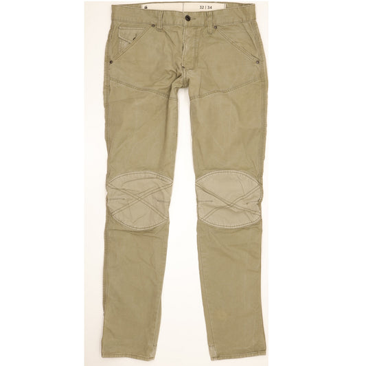 G-Star Men Green Straight Slim Stretch Jeans W32 L33