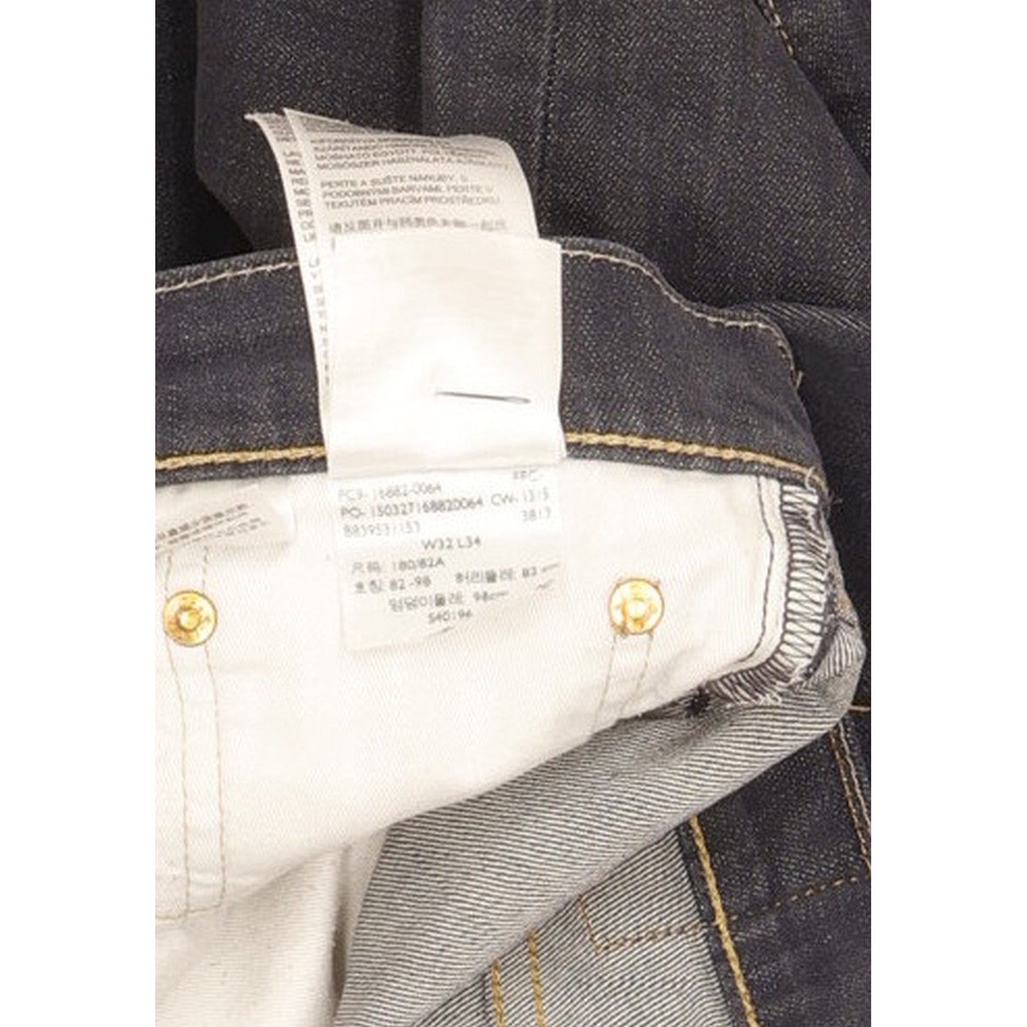 Levi's Men Blue Straight Slim Stretch Jeans W34 L32