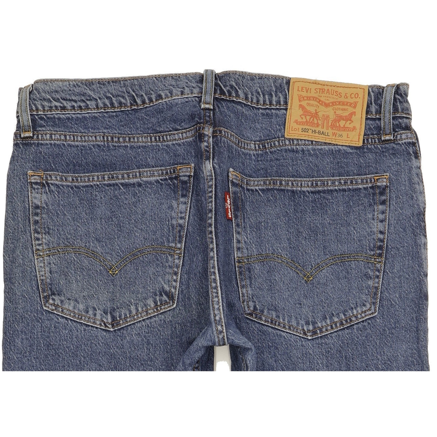 Levi's 502 Hi-Ball Men Blue Tapered Regular Stretch Jeans W36 L29