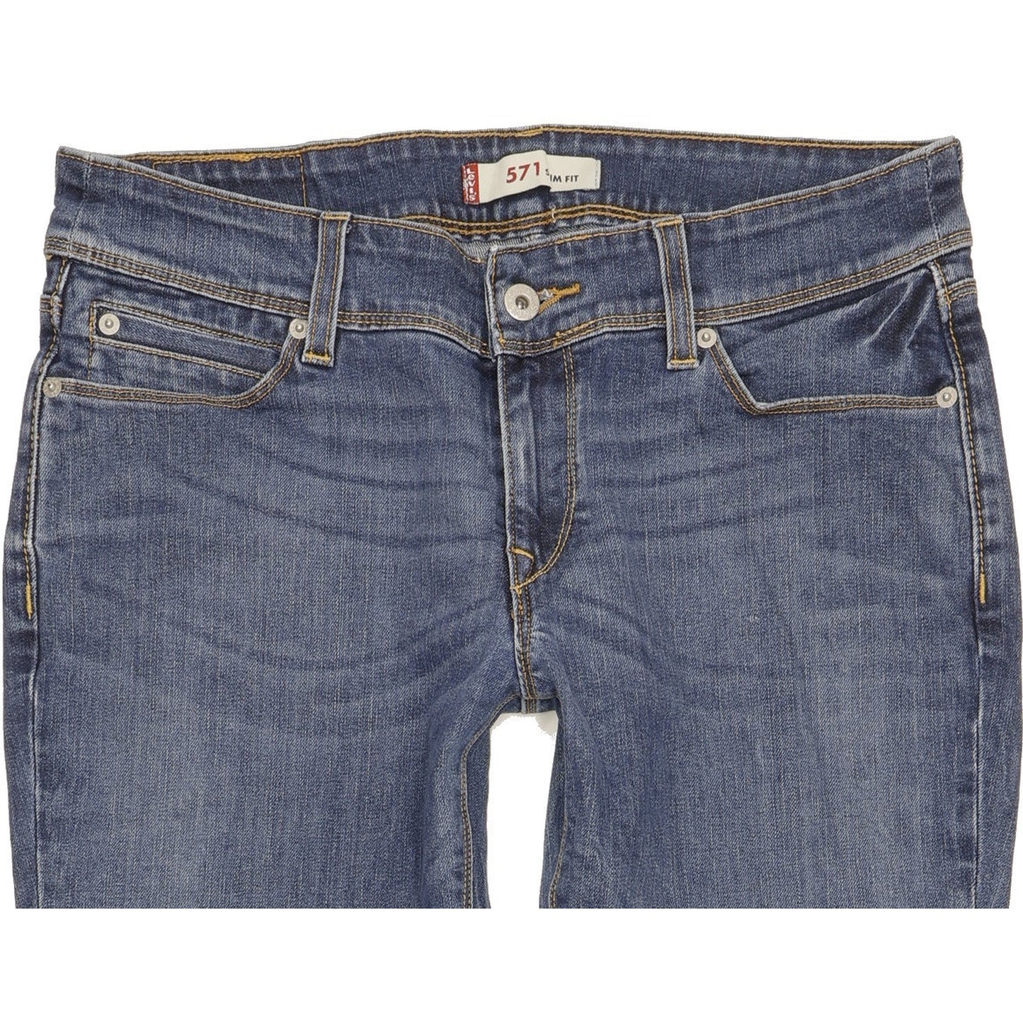 Levi's 571 Women Blue Straight Slim Stretch Jeans W32 L31