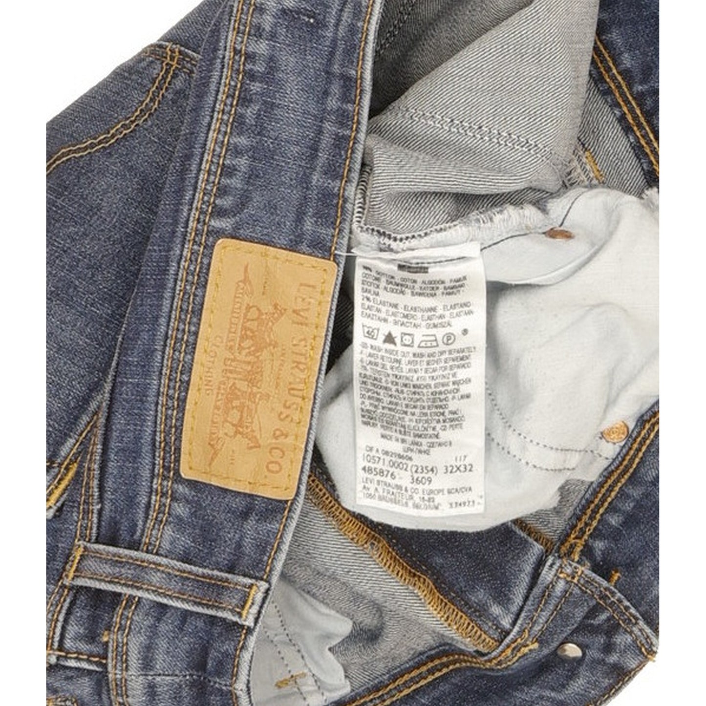 Levi's 571 Women Blue Straight Slim Stretch Jeans W32 L31