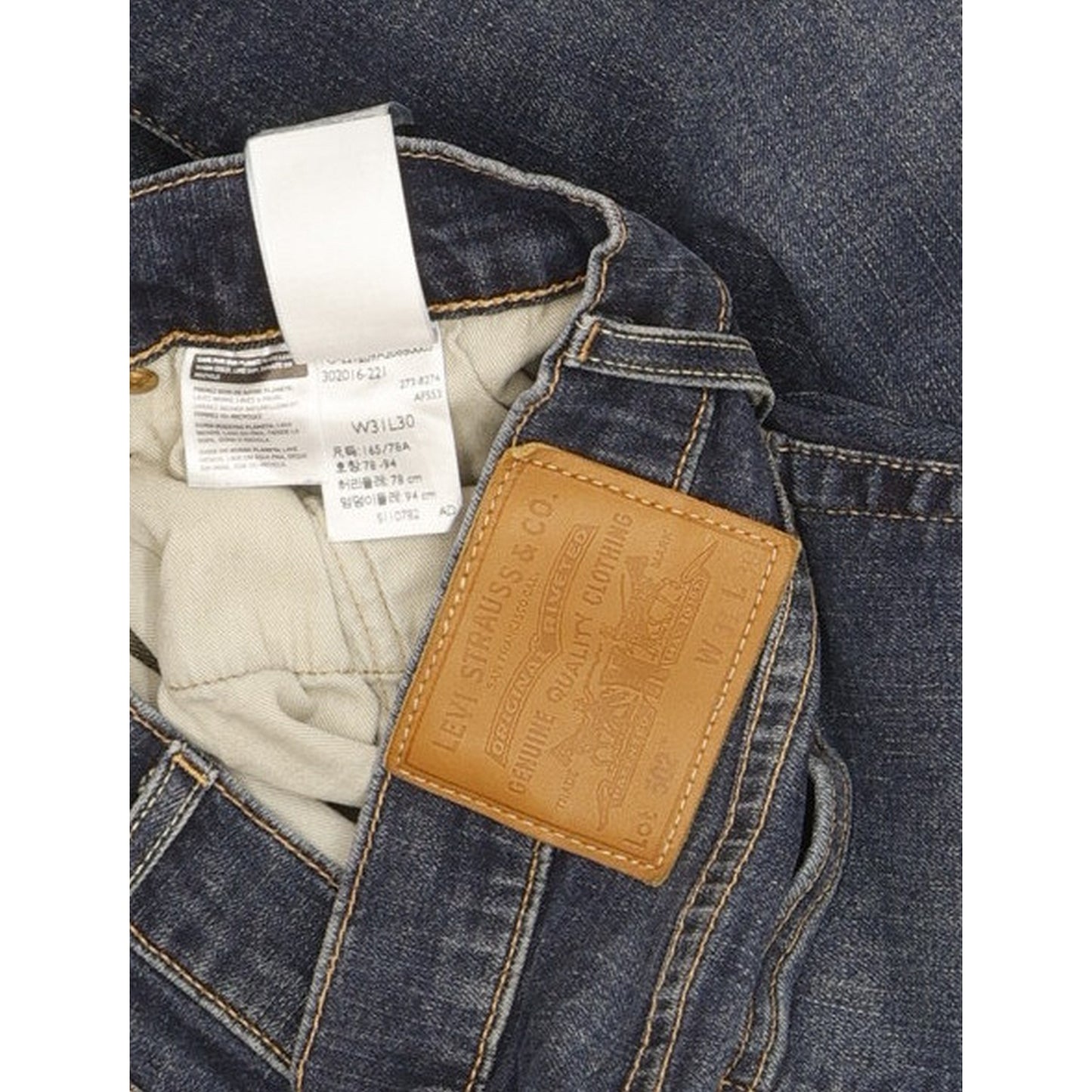 Levi's 502 Men Blue Tapered Regular Stretch Jeans W31 L28