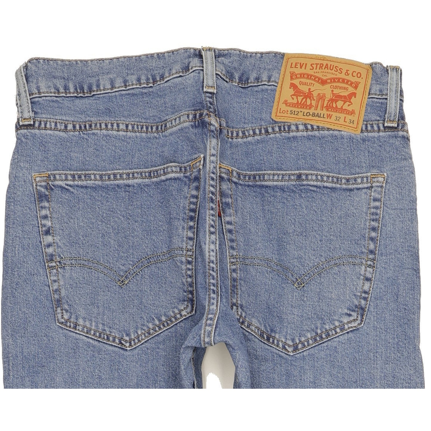 Levi's 512 Lo-Ball Men Blue Tapered Slim Jeans W32 L33