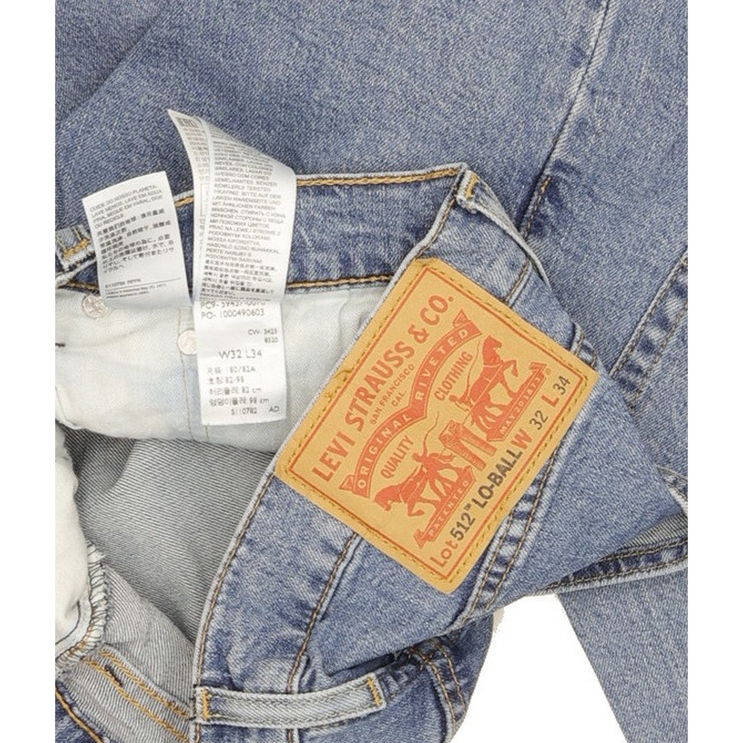 Levi's 512 Lo-Ball Men Blue Tapered Slim Jeans W32 L33