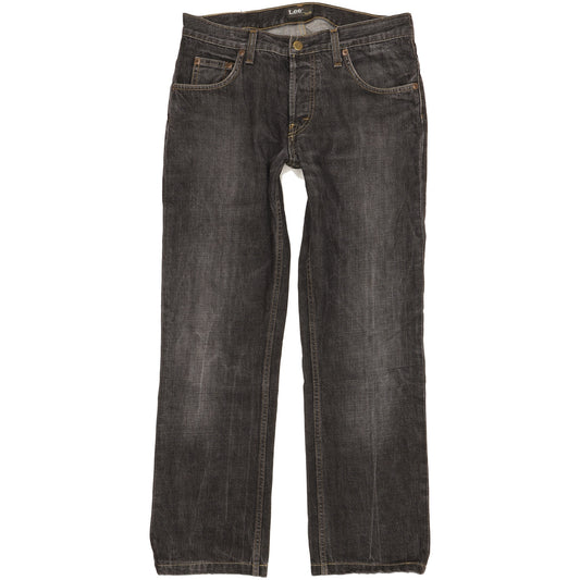 Lee Men Black Straight Regular Stretch Jeans W30 L28