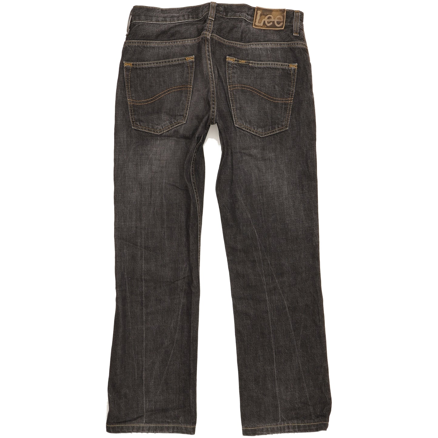 Lee Men Black Straight Regular Stretch Jeans W30 L28