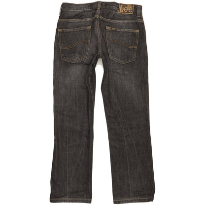 Lee Men Black Straight Regular Stretch Jeans W30 L28