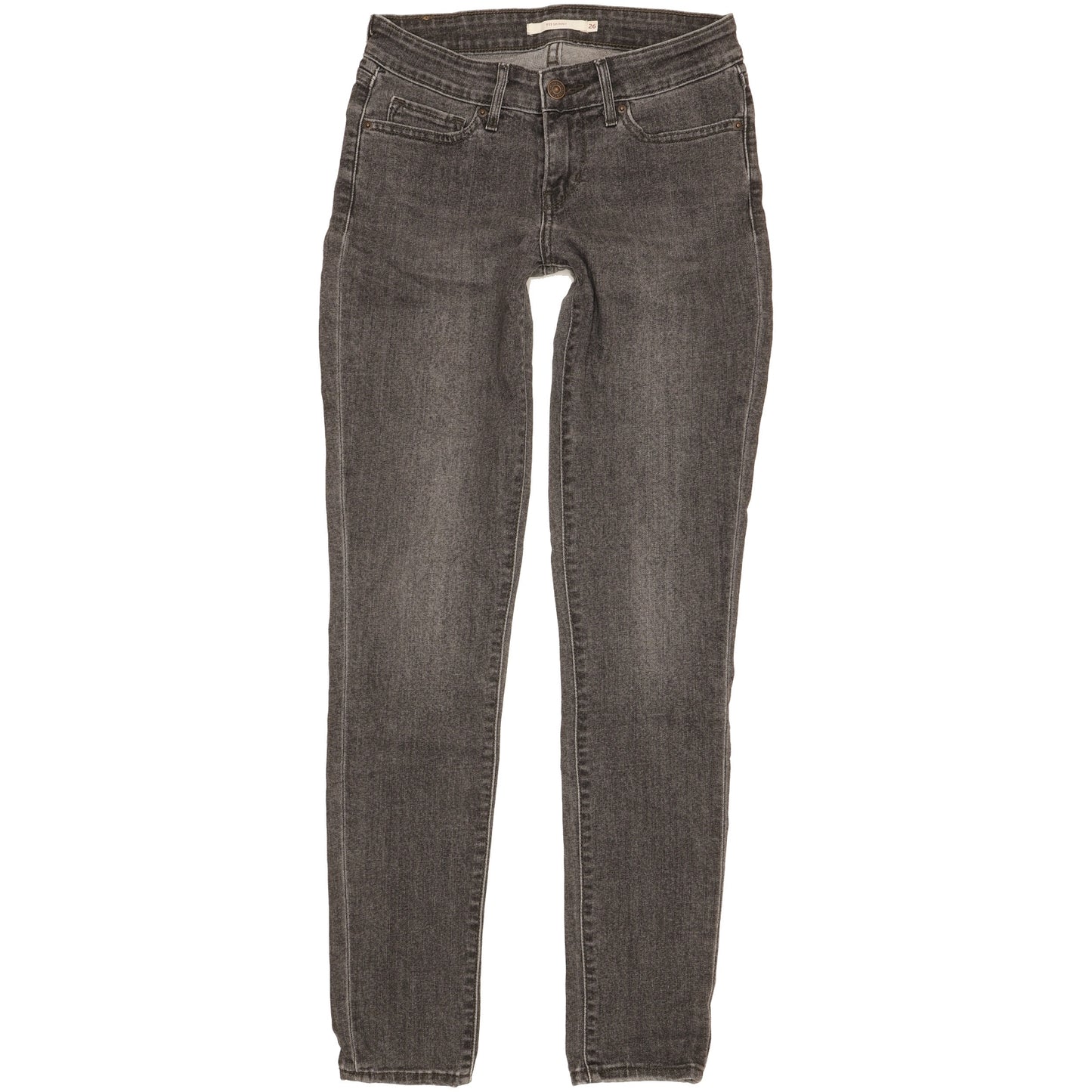 Levi's 711 Women Grey Skinny Slim Stretch Jeans W26 L31