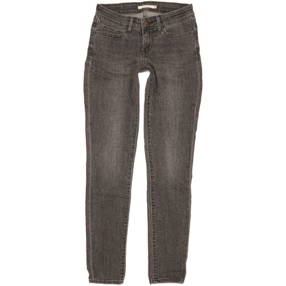 Levi's 711 Women Grey Skinny Slim Stretch Jeans W26 L31