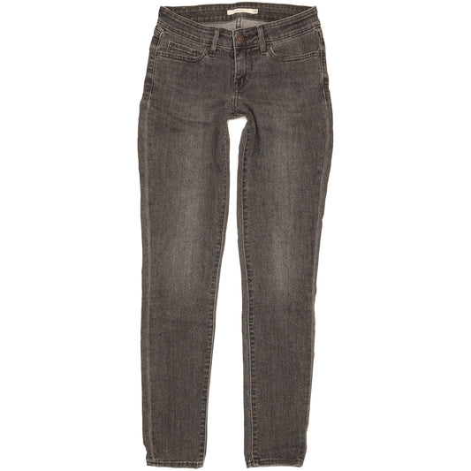 Levi's 711 Women Grey Skinny Slim Stretch Jeans W26 L31