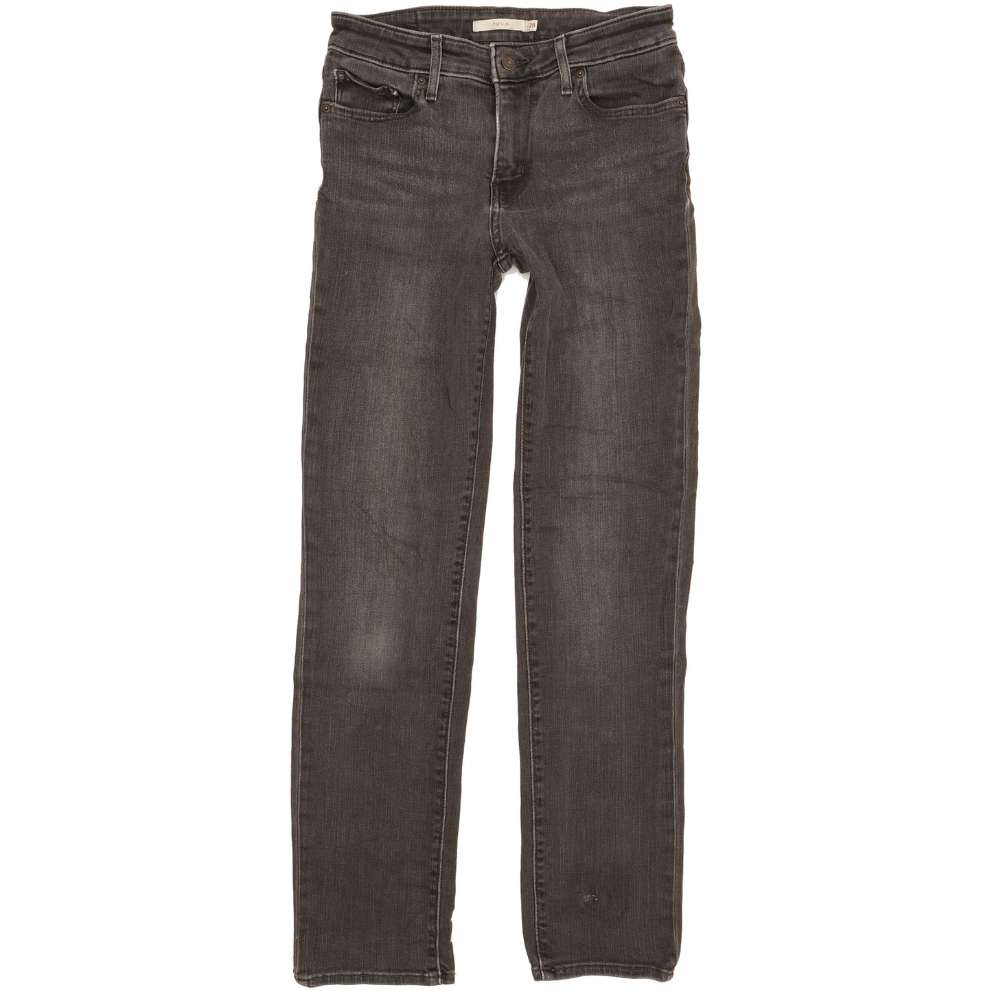 Levi's 712 Women Black Straight Slim Stretch Jeans W28 L29