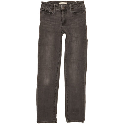 Levi's 712 Women Black Straight Slim Stretch Jeans W28 L29