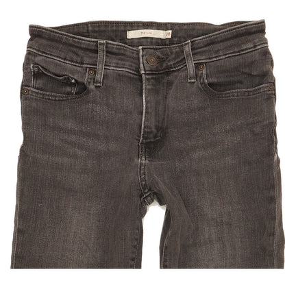 Levi's 712 Women Black Straight Slim Stretch Jeans W28 L29