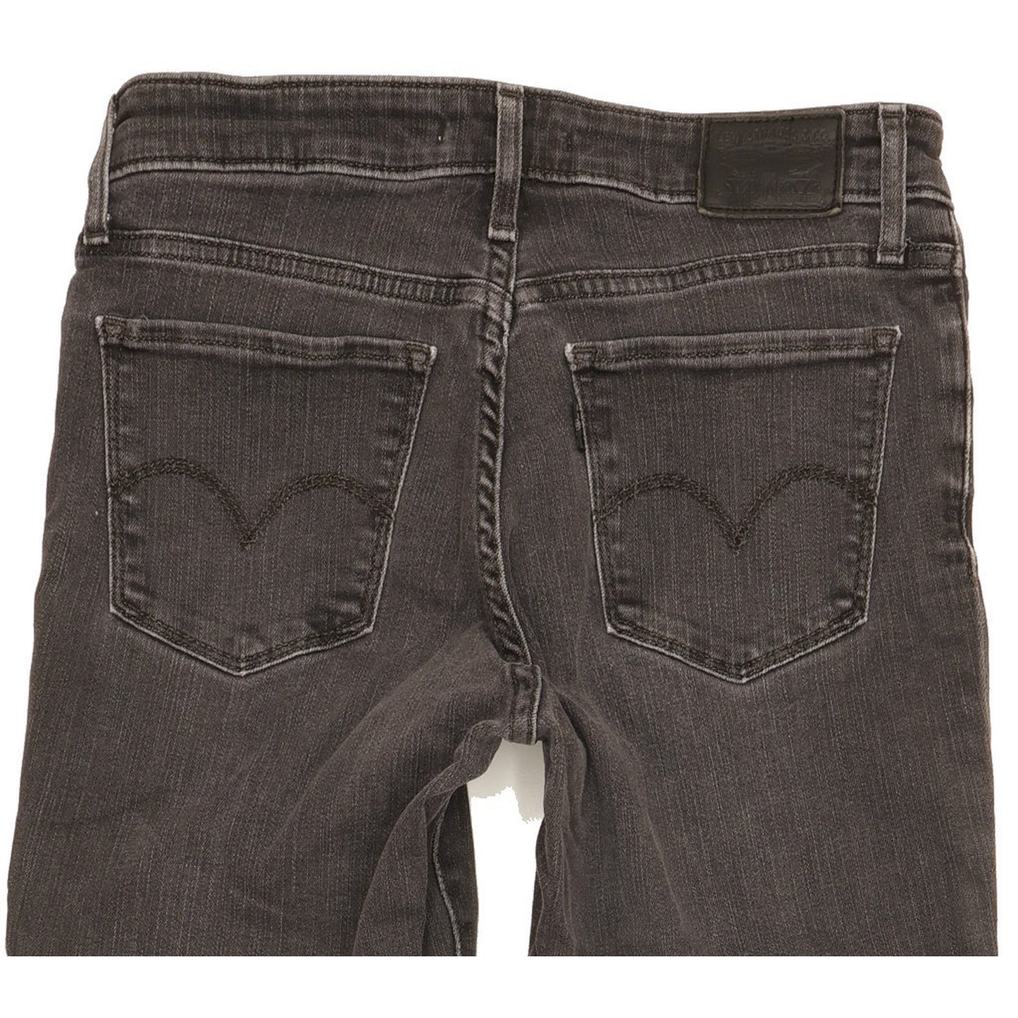 Levi's 712 Women Black Straight Slim Stretch Jeans W28 L29
