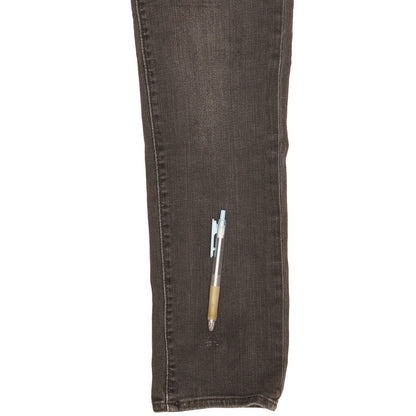 Levi's 712 Women Black Straight Slim Stretch Jeans W28 L29