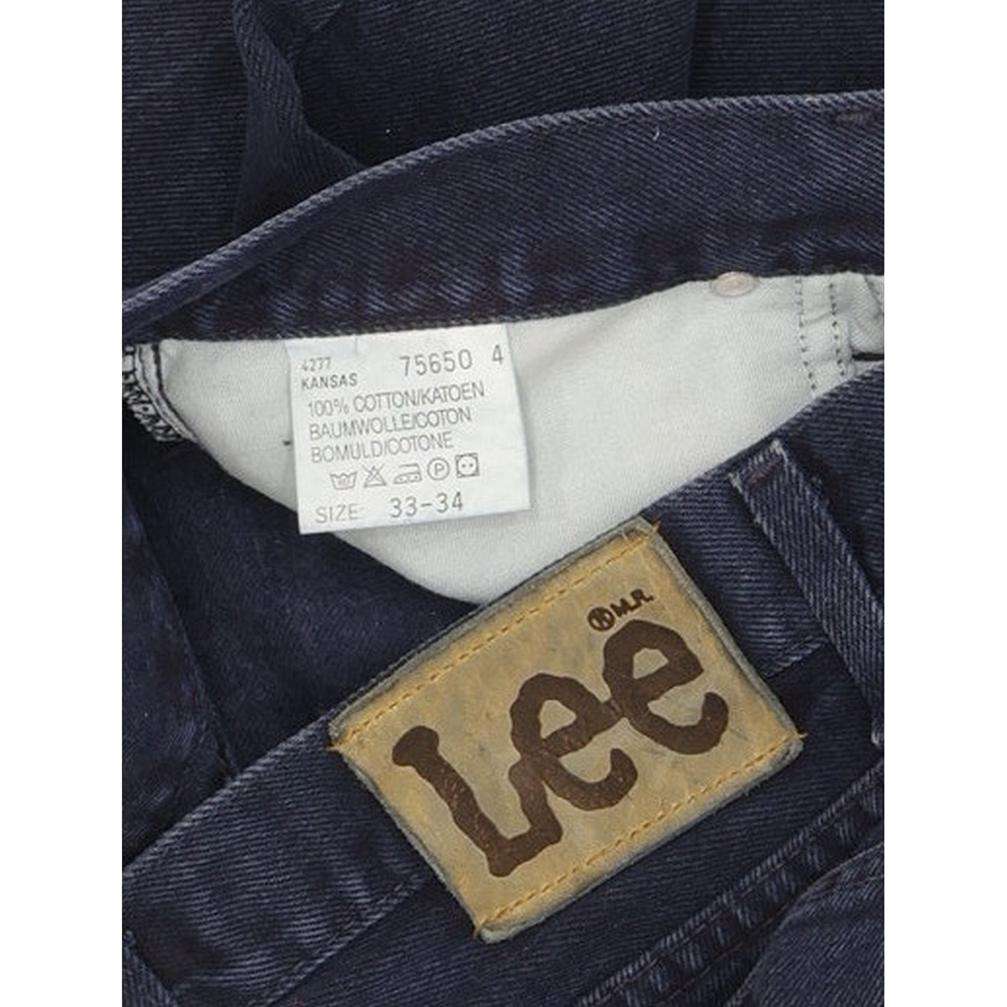 Lee Kansas Men Navy Straight Regular Jeans W32 L33