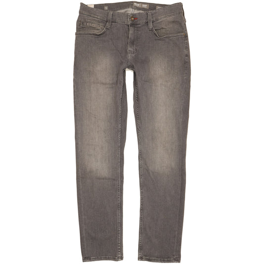 Mustang Oregon Men Grey Tapered Slim Stretch Jeans W33 L32