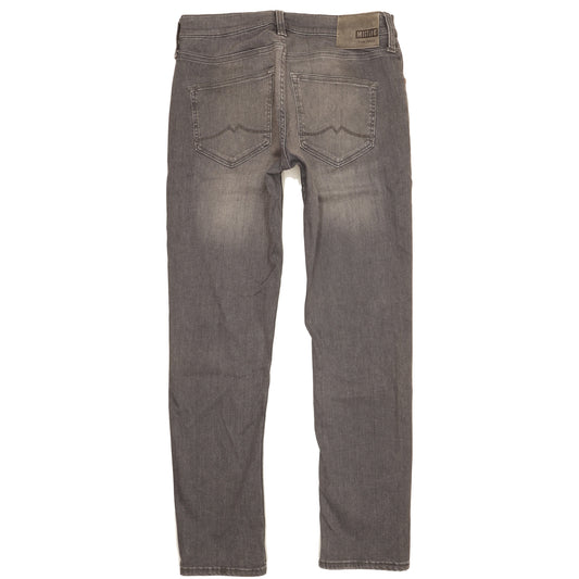 Mustang Oregon Men Grey Tapered Slim Stretch Jeans W33 L32