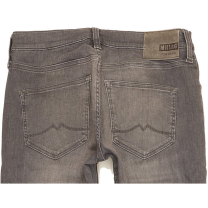 Mustang Oregon Men Grey Tapered Slim Stretch Jeans W33 L32