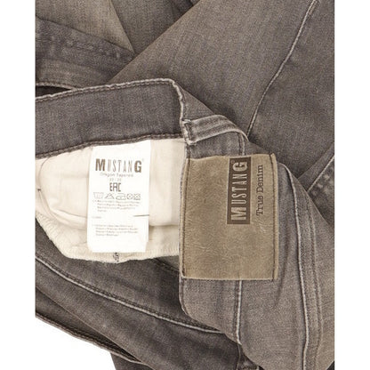 Mustang Oregon Men Grey Tapered Slim Stretch Jeans W33 L32