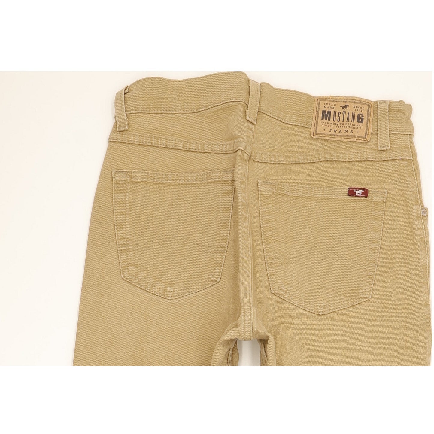 Mustang Nevada Men Beige Straight Regular Stretch Jeans W30 L32