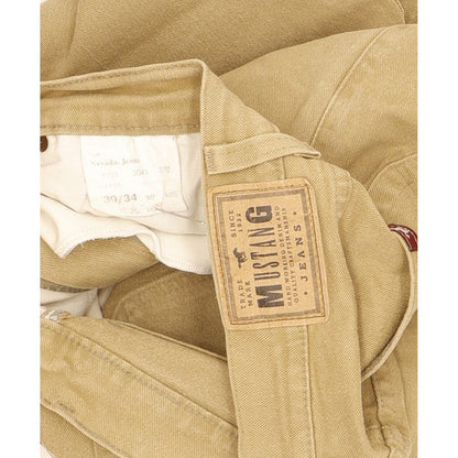 Mustang Nevada Men Beige Straight Regular Stretch Jeans W30 L32