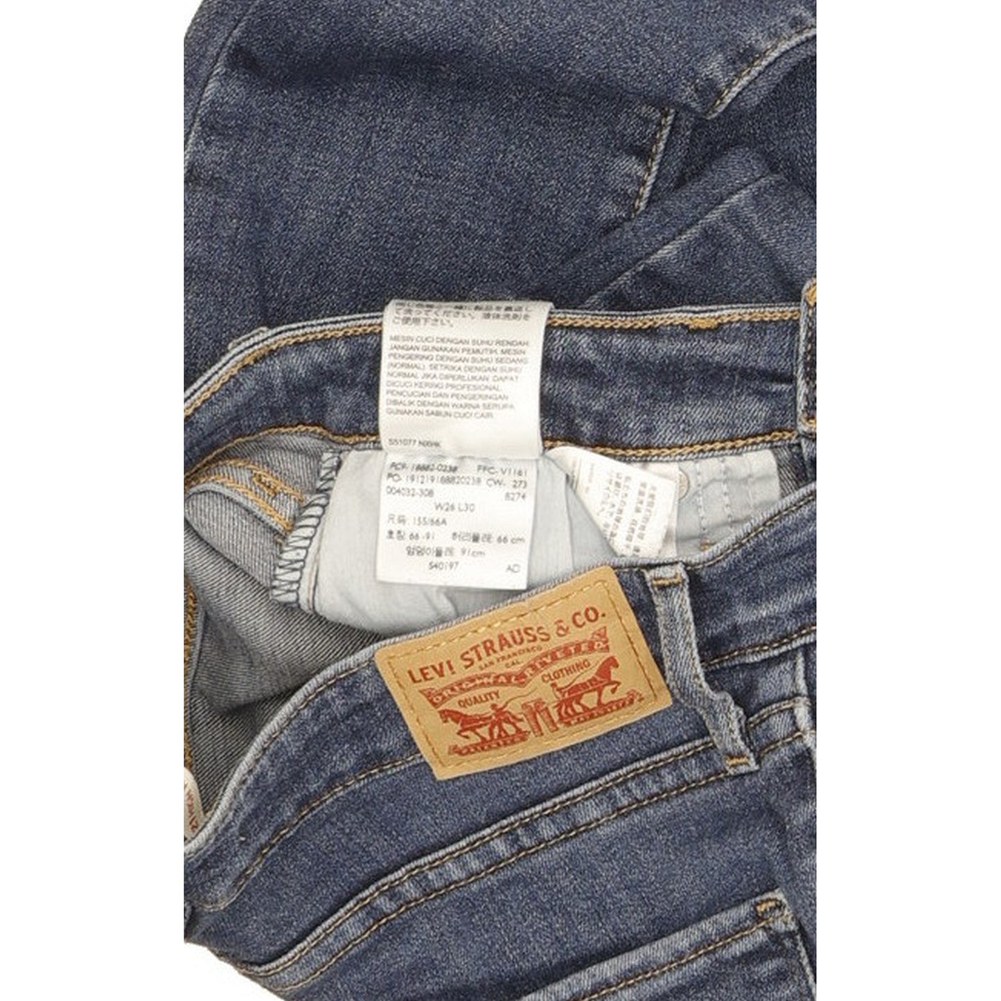 Levi's 721 Women Blue Skinny Slim Stretch Jeans W26 L30