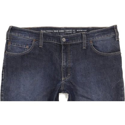 Mustang Big Sur Men Blue Straight Regular Stretch Jeans W40 L30