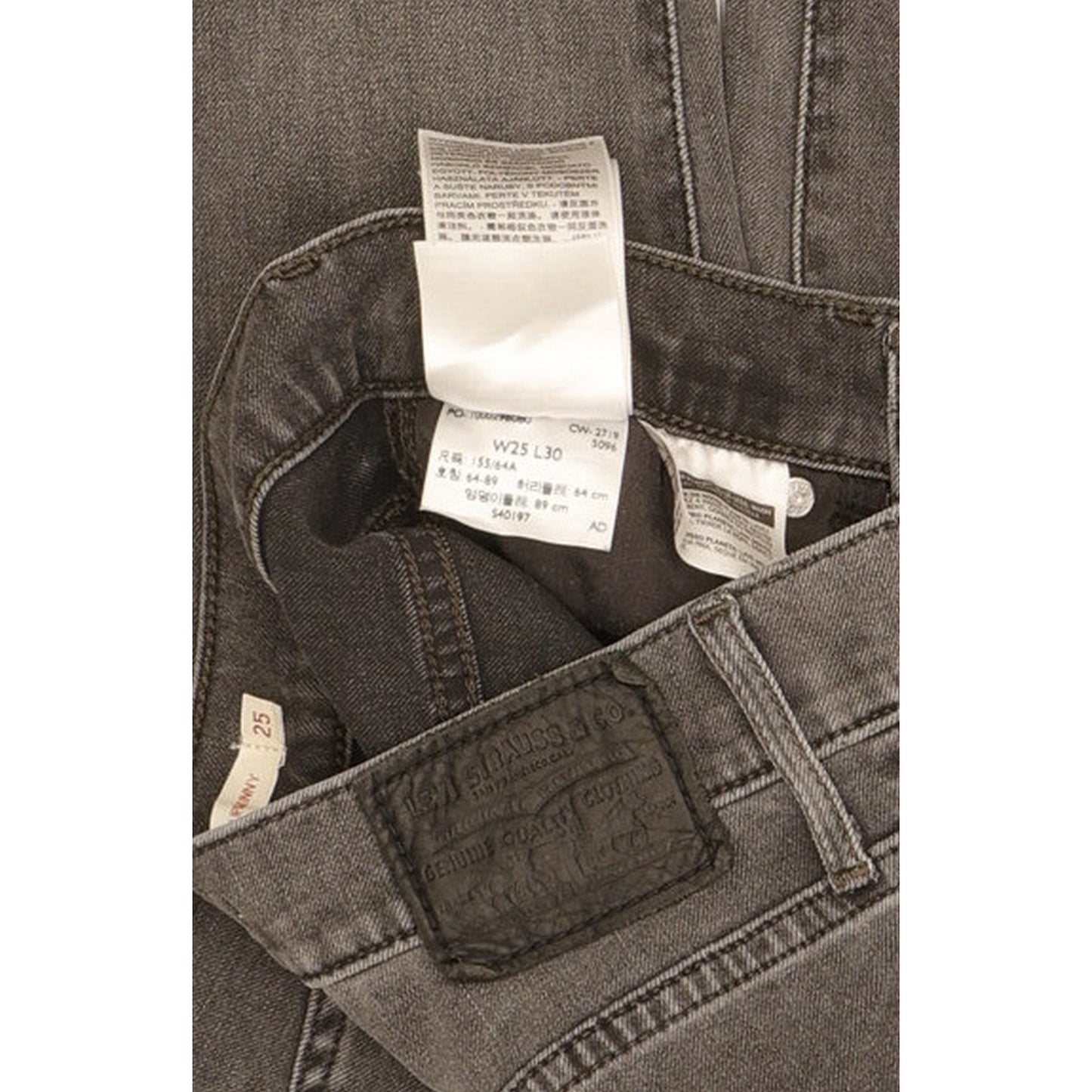 Levi's Mile Women Grey Skinny Slim Jeans W25 L30