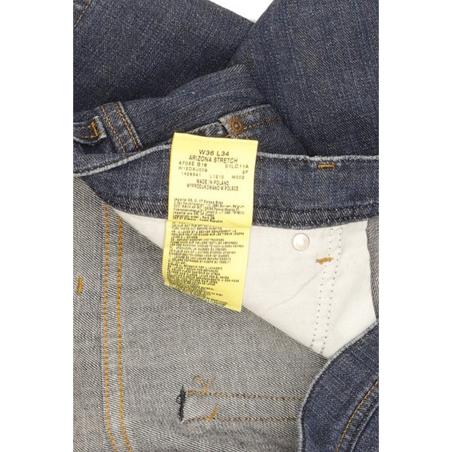 Wrangler Arizona Men Blue Straight Regular Stretch Jeans W36 L33