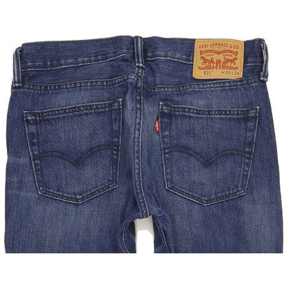 Levi's 511 Men Blue Straight Slim Jeans W33 L33