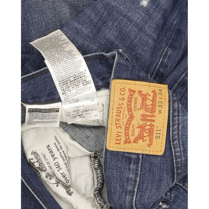 Levi's 511 Men Blue Straight Slim Jeans W33 L33