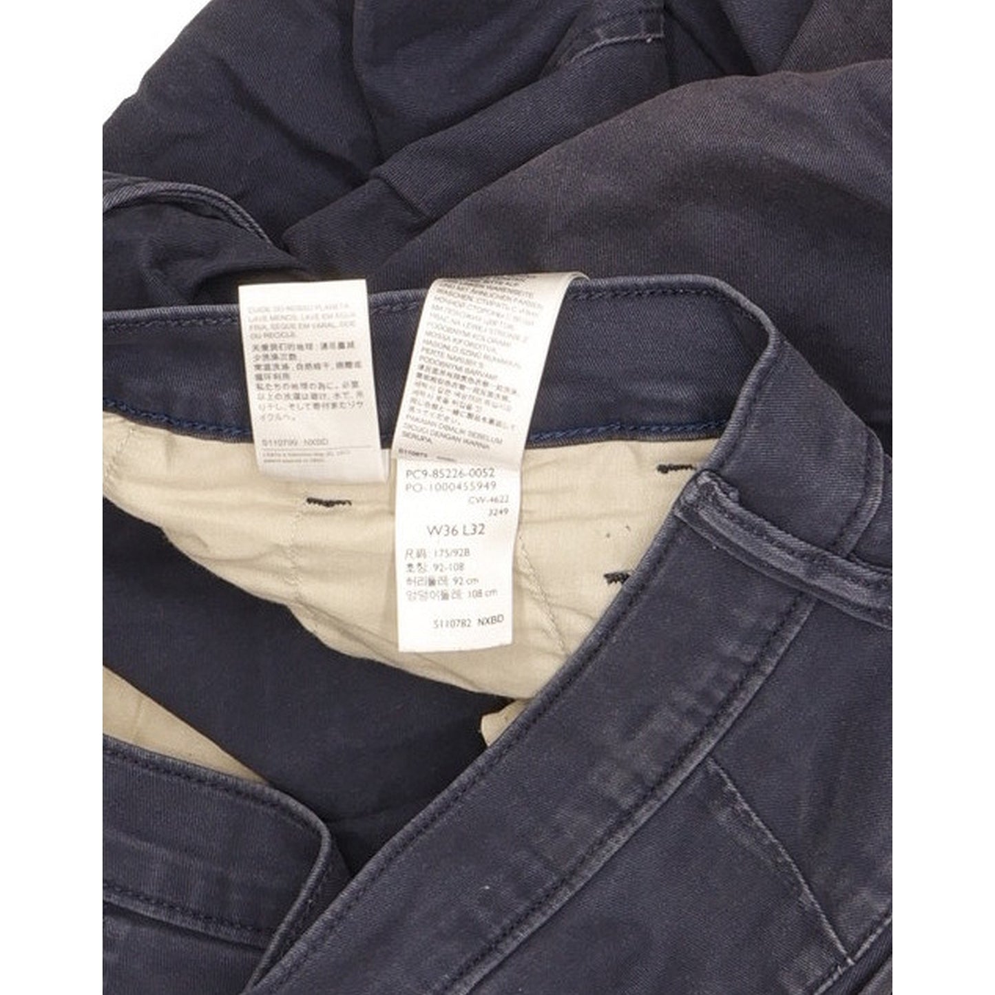 Levi's Men Blue Tapered Regular Chino Stretch Jeans W36 L30
