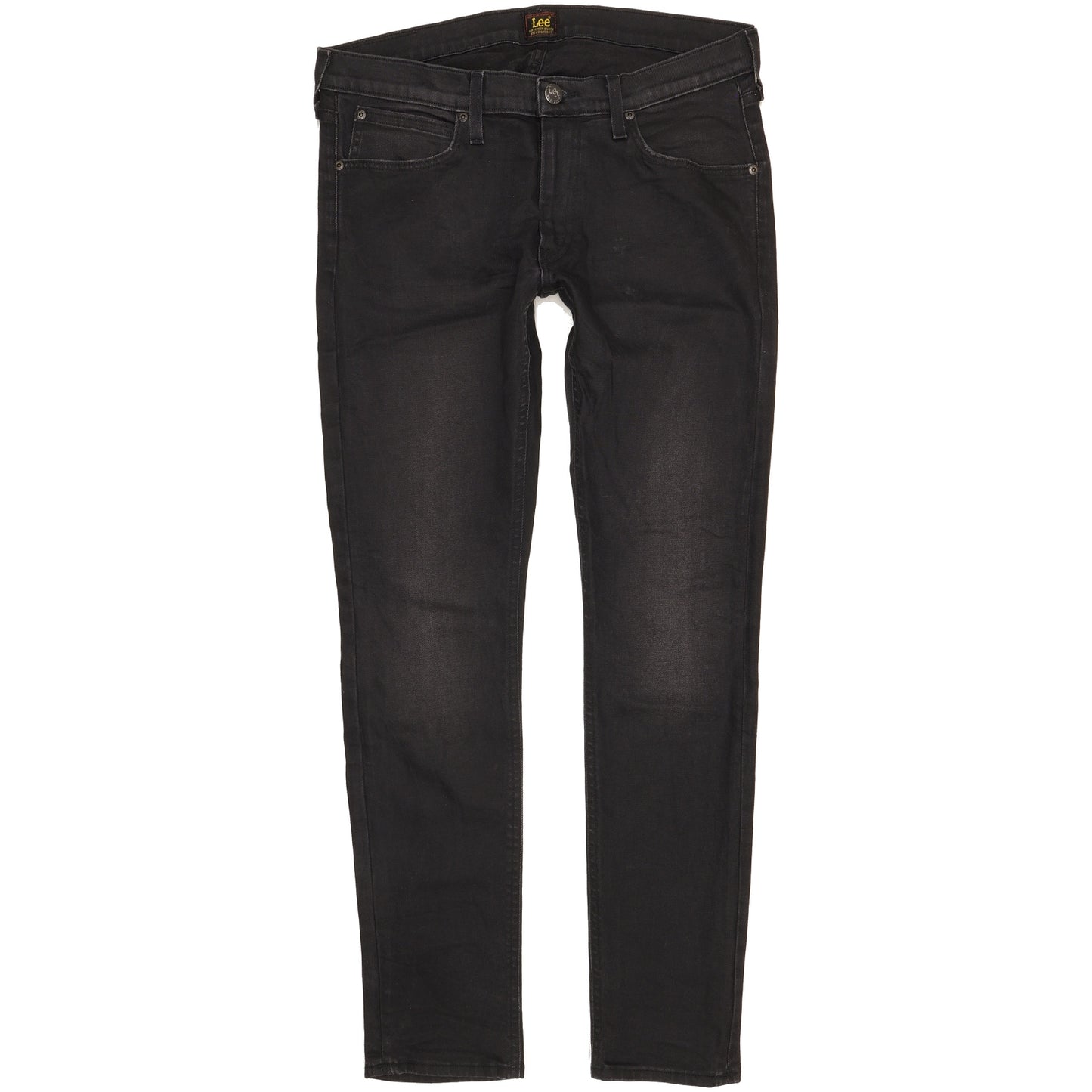 Lee Luke Men Black Skinny Slim Stretch Jeans W33 L31