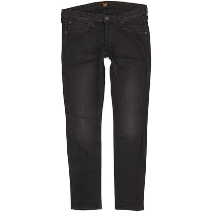 Lee Luke Men Black Skinny Slim Stretch Jeans W33 L31