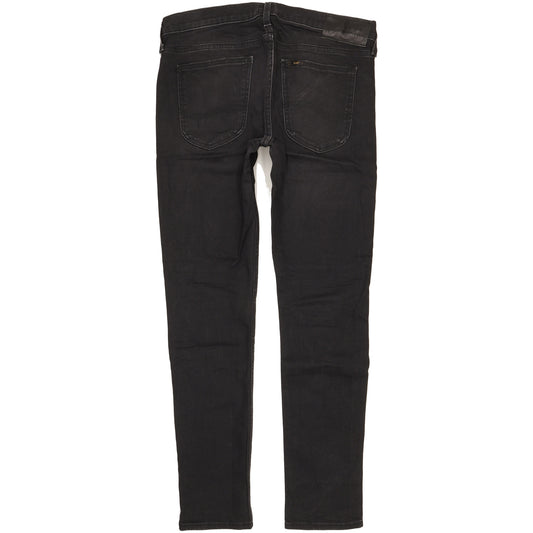 Lee Luke Men Black Skinny Slim Stretch Jeans W33 L31