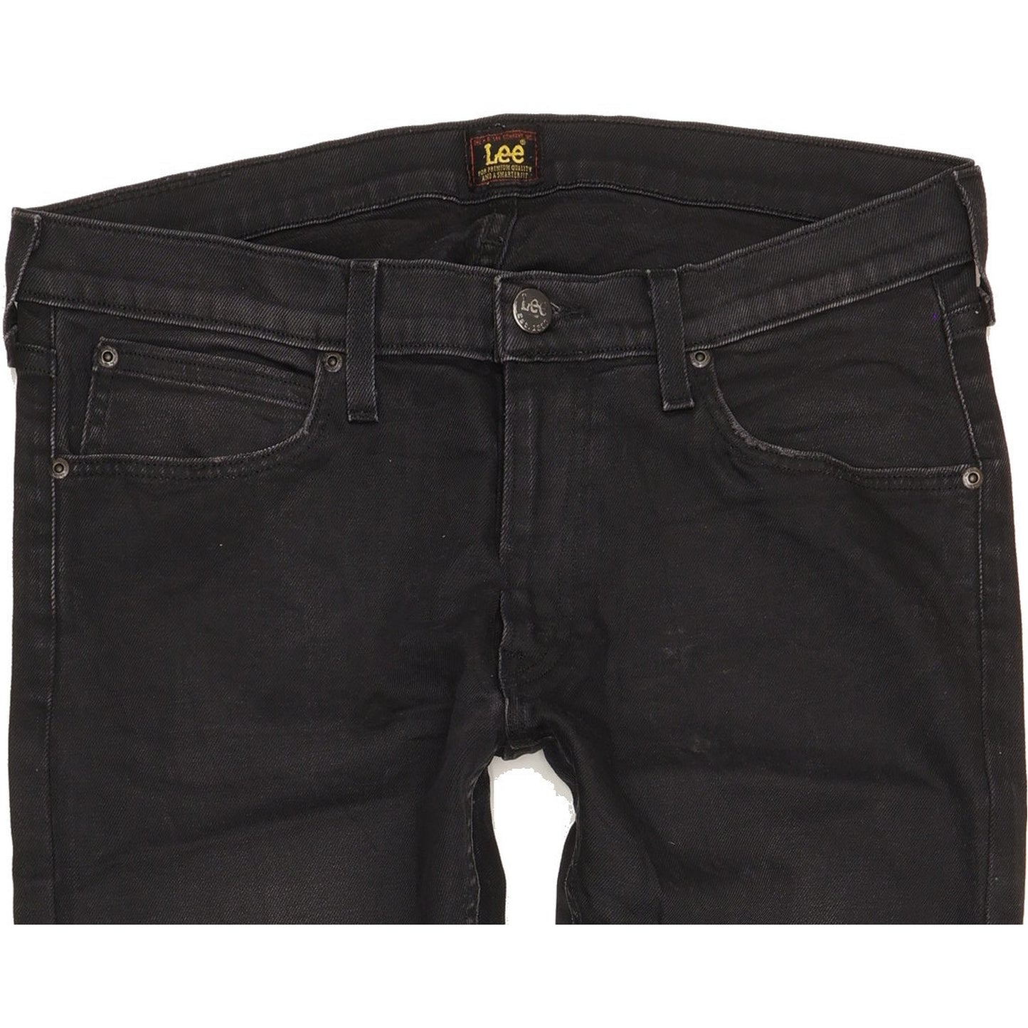 Lee Luke Men Black Skinny Slim Stretch Jeans W33 L31